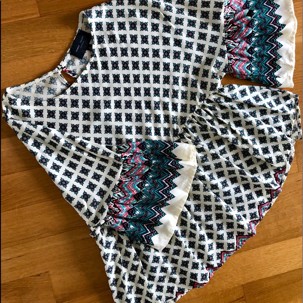 Romeo and Juliet Couture Printed Boho Blouse